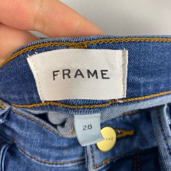 FRAME Le Sylvie straight-leg high-rise stretch-denim jeans - Picture 9 of 11